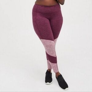 Torrid Size 2X Maroon SuperSoft Performance Core Leggings